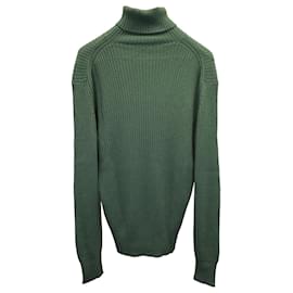 Tom Ford-Tom Ford Turtleneck Rib-Knit Sweater in Green Cashmere-Green