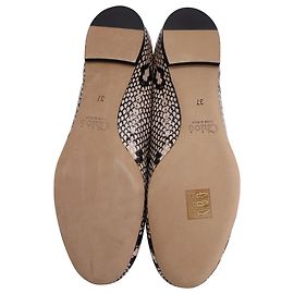Chloé Chloe Lauren Ballerinas mit Python-Prägung aus mehrfarbigem Leder Andere Python drucken