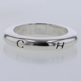 Chanel-Narrow Logo Ring-Silvery
