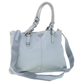 Prada-PRADA Shoulder Bag Leather Light Blue Auth bs8483-Light blue