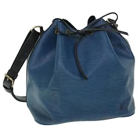 Louis Vuitton-LOUIS VUITTON Epi Petit Noe Shoulder Bag Bicolor Black Blue M44152 Auth bs8444-Black,Blue