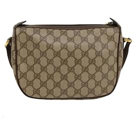 Gucci-GUCCI GG Canvas Web Sherry Line Shoulder Bag Beige Red 89 02 032 auth 54856-Red,Beige