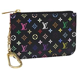 Louis Vuitton-LOUIS VUITTON Mehrfarbige Pochette Cles NM Geldbörse Schwarz M60279 LV Auth yk8531-Schwarz