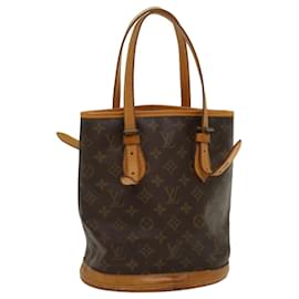 Louis Vuitton-LOUIS VUITTON Monogram Bucket PM Shoulder Bag M42238 LV Auth 53590-Monogram