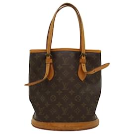 Louis Vuitton-LOUIS VUITTON Monogram Bucket PM Shoulder Bag M42238 LV Auth 53590-Monogram