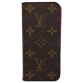 Louis Vuitton-LOUIS VUITTON Monogram iPhone Card Case Porta-chaves para cigarreira 7Definir autenticação8516-Monograma