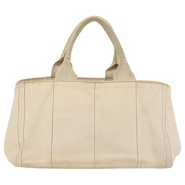 Prada-PRADA Canapa PM Bolso de mano Lona Blanco Auth bs8348-Blanco