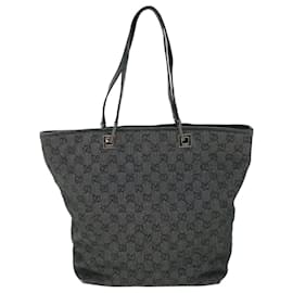 Gucci-gucci GG Canvas Tote Bag black 31243 auth 54961-Black