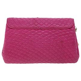 Bally-BALLY Quilted Chain Shoulder Bag Leather Pink Auth yk8568-Pink