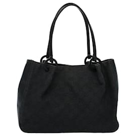 Gucci-gucci GG Canvas Shoulder Bag black 101919 Auth th4064-Black