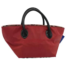 Burberry-BURBERRY Blue Label Sac à main Nylon Rouge Auth bs8360-Rouge