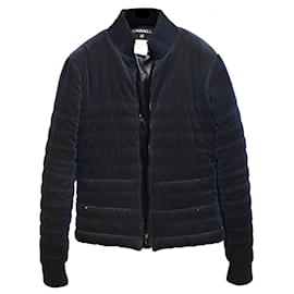 Chanel-Navy blue puffer-style coat-Blue,Navy blue