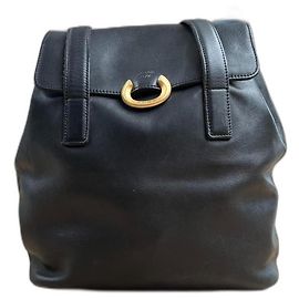 Lancel Black Leather Handbag Black