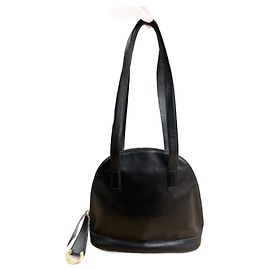 Sac à main Lancel en cuir noir Noir