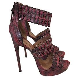 Alaïa Sandálias ALAIA T.EU 39 Couros exóticos Rosa