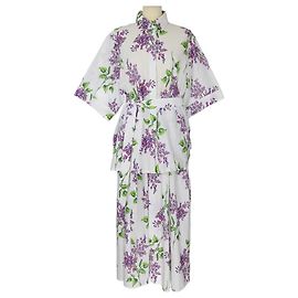 Elie Saab Set top e gonna glicine bianco multicolore Multicolore
