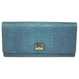Dolce & Gabbana-Dark Turquoise Continental Wallet-Turquoise