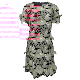 Prabal Gurung-Prabal Gurung Punk / Red Floral Applique Dress-Pink