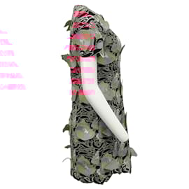 Prabal Gurung-Prabal Gurung Punk / Red Floral Applique Dress-Pink