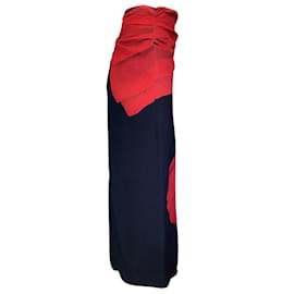 Dries Van Noten-Dries van Noten Noir / Jupe midi en crêpe imprimée rouge-Rouge