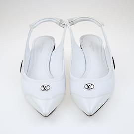 Louis Vuitton-White Archlight Slingback Pumps-White