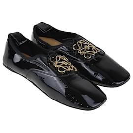 Loewe-Chaussures derby noires Anagram Soft-Noir