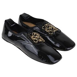 Loewe Schwarze Anagram Soft Derby-Schuhe Schwarz