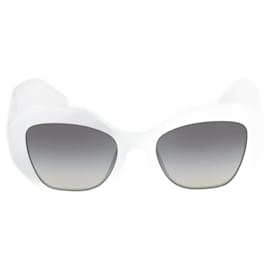 Prada-White SPR 16W Eyewear Geometric Frame Sunglasses-White