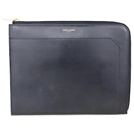 Saint Laurent-Black Zip Clutch-Black