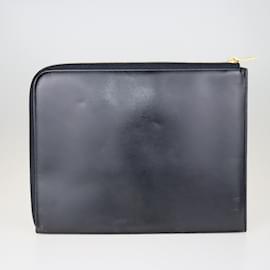 Saint Laurent-Black Zip Clutch-Black