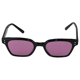 Autre Marque-Schwarze Farbe/Rosa getönte Sonnenbrille mit quadratischem Rahmen-Schwarz