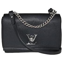 Louis Vuitton-Sac Lockme II BB en cuir grainé noir-Noir