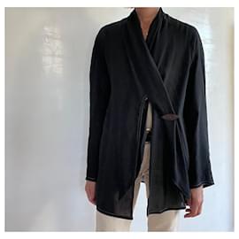 Barbara Bui-black jacket Barbara Bui attaches jewel Linen-viscose T. S/M-Black