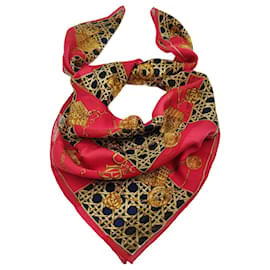 Dior-foulard christian dior en soie 88x88-Rouge