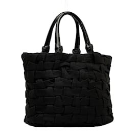 Prada-Tessuto Weave Tote BN1730-Black