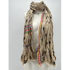 Louis Vuitton-LOUIS VUITTON  Scarves T.  silk-Beige