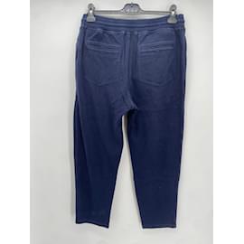 Brunello Cucinelli-BRUNELLO CUCINELLI Pantalon T.International L Coton-Bleu Marine