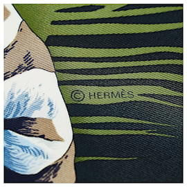 Hermès-Hermes Black Turbans des Reines Silk Scarf-Black