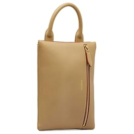 Burberry-Burberry Brown Leather Handbag-Brown,Taupe