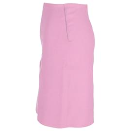 Prada-Prada Knee-Length Pencil Skirt in Pink Cotton-Pink