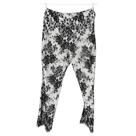 Dior-Dior Floral Lace Overlay Trousers in Multicolor Cotton-Multiple colors