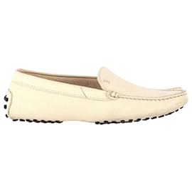 Tod's-Tod's Gommino Loafers in Beige Leather-Beige