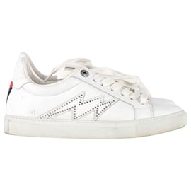 Zadig & Voltaire-Zadig & Voltaire Rear Logo Low Top Sneakers in White Leather-White