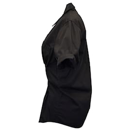Isabel Marant-Isabel Marant Camisa Gramy con botones delanteros y pinzas en algodón negro-Negro