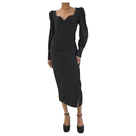 Autre Marque-Black bustier midi dress - size IT 38-Black