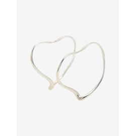 Tiffany & Co-boucles d'oreilles créoles coeur ouvert en argent-Argenté