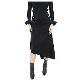 Ellery Schwarzer asymmetrischer Midirock – Größe UK 8 Schwarz