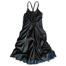 Robe Boule Noire Satinée Soirée Marithé et François Girbaud Noir