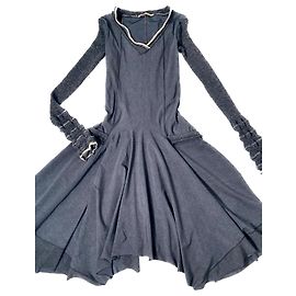 Marithé et François Girbaud Gray Dress Large Line Cravatatakiller Marithé François Girbaud Grey
