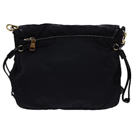 Prada-PRADA Shoulder Bag Nylon Black Auth ar10246-Black